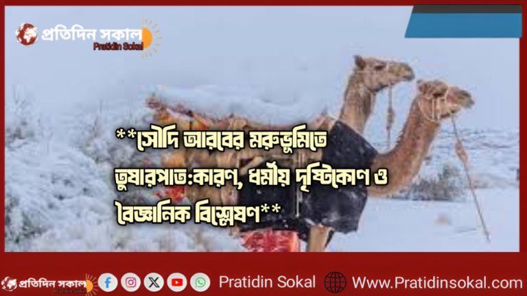 সৌদি আরবের মরুভূমিতে তুষারপাত: কারণ, ধর্মীয় দৃষ্টিকোণ ও বৈজ্ঞানিক বিশ্লেষণ